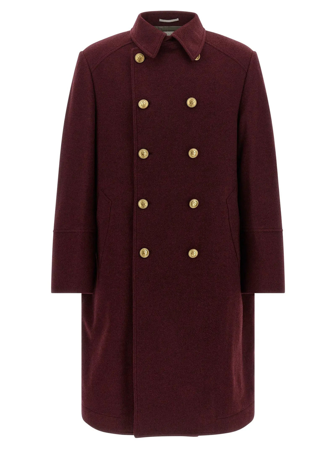 Brunello Cucinelli Sample Sale | Brunello Cucinelli Bordeaux Cashmere Coat - | Designer outlet