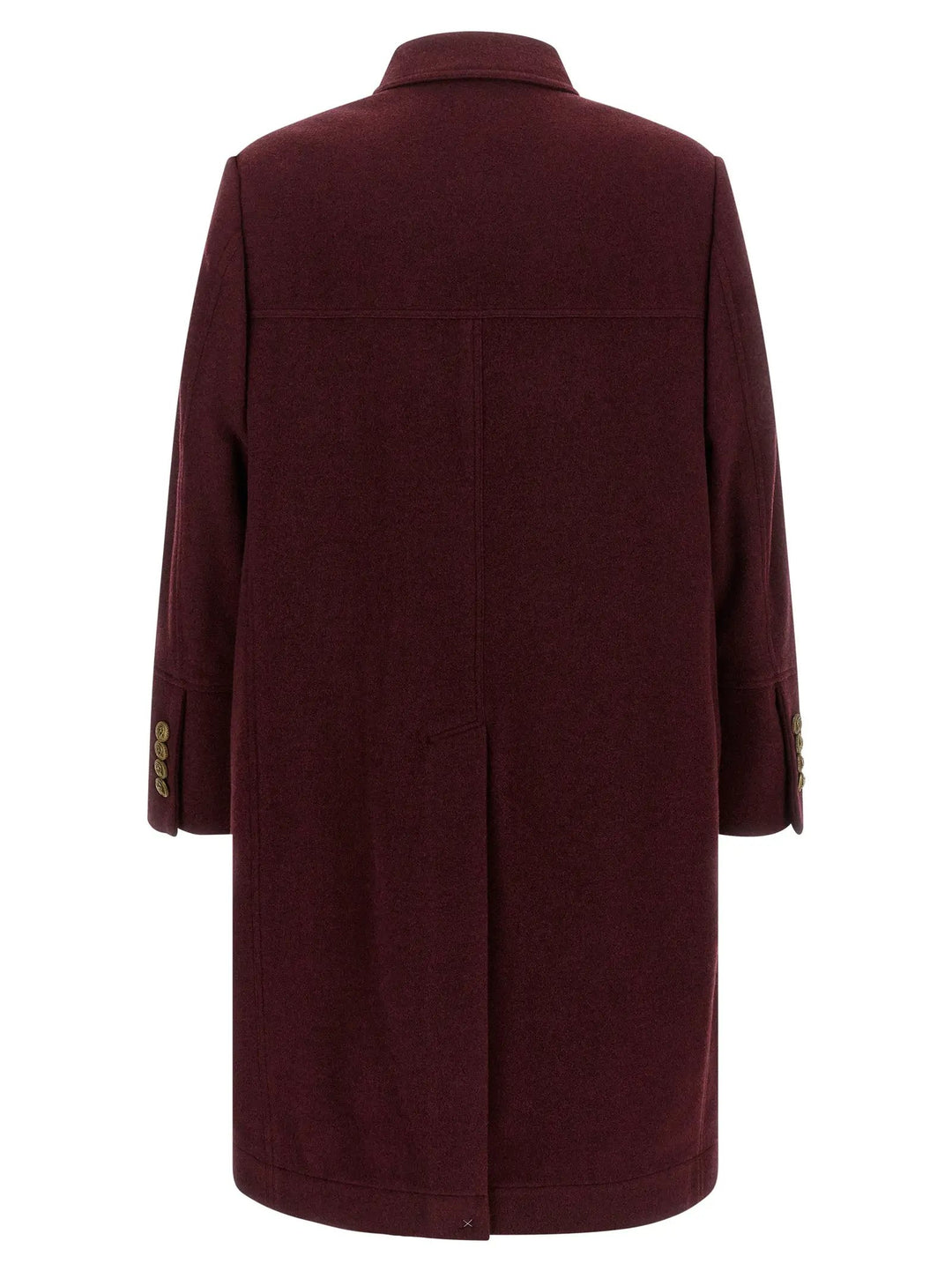 Brunello Cucinelli Sample Sale | Brunello Cucinelli Bordeaux Cashmere Coat - | Designer outlet