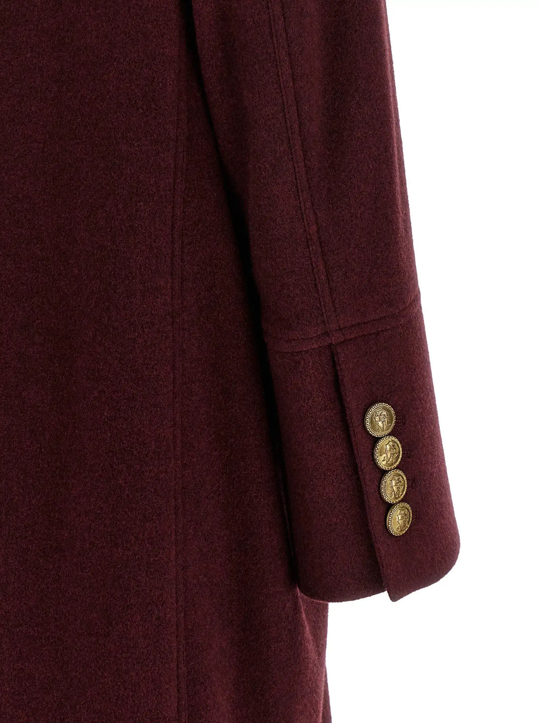 Brunello Cucinelli Sample Sale | Brunello Cucinelli Bordeaux Cashmere Coat - | Designer outlet