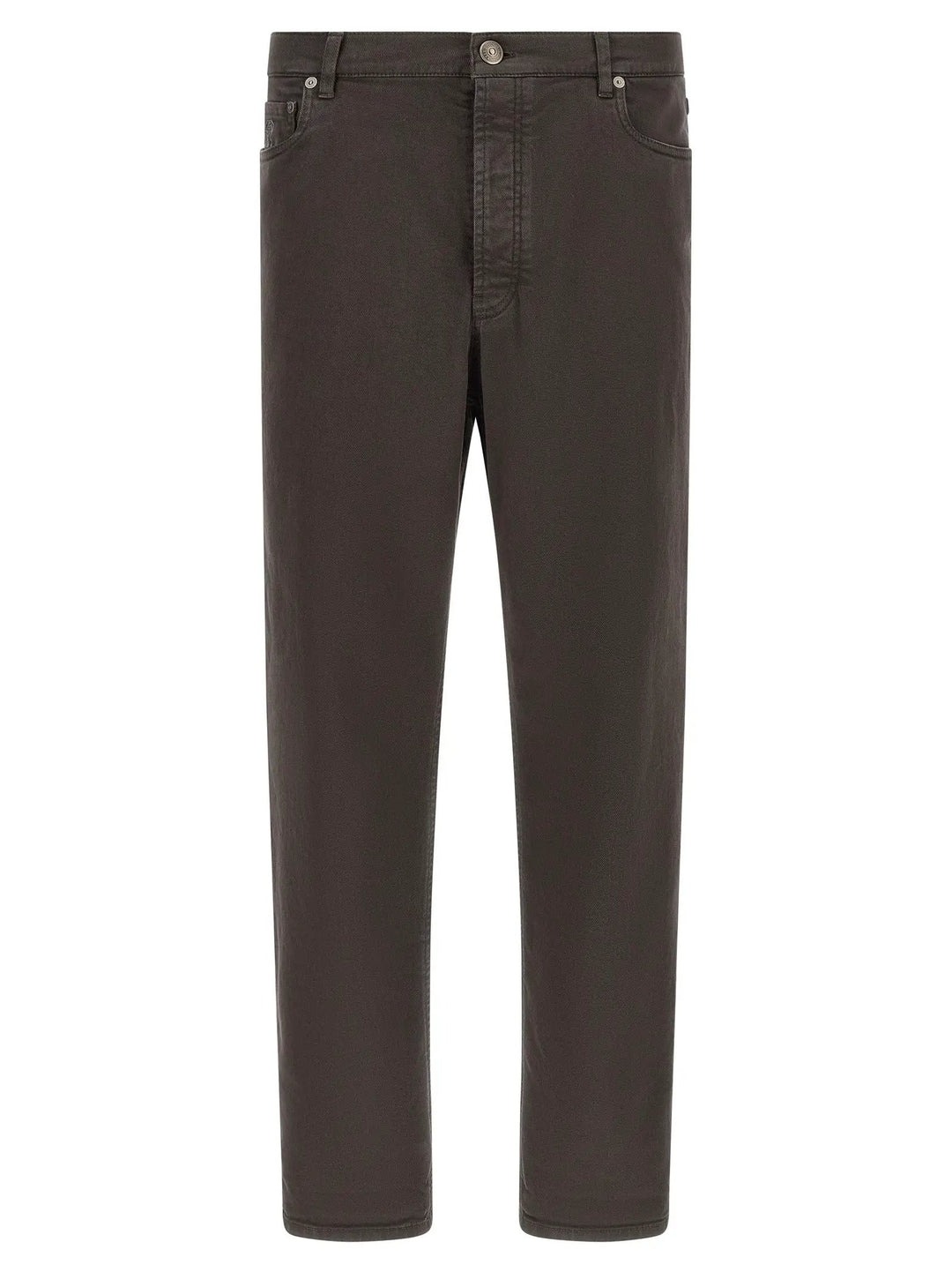 Brunello Cucinelli Sample Sale | Brunello Cucinelli Brown Cotton Straight-Leg Jeans - | Designer outlet