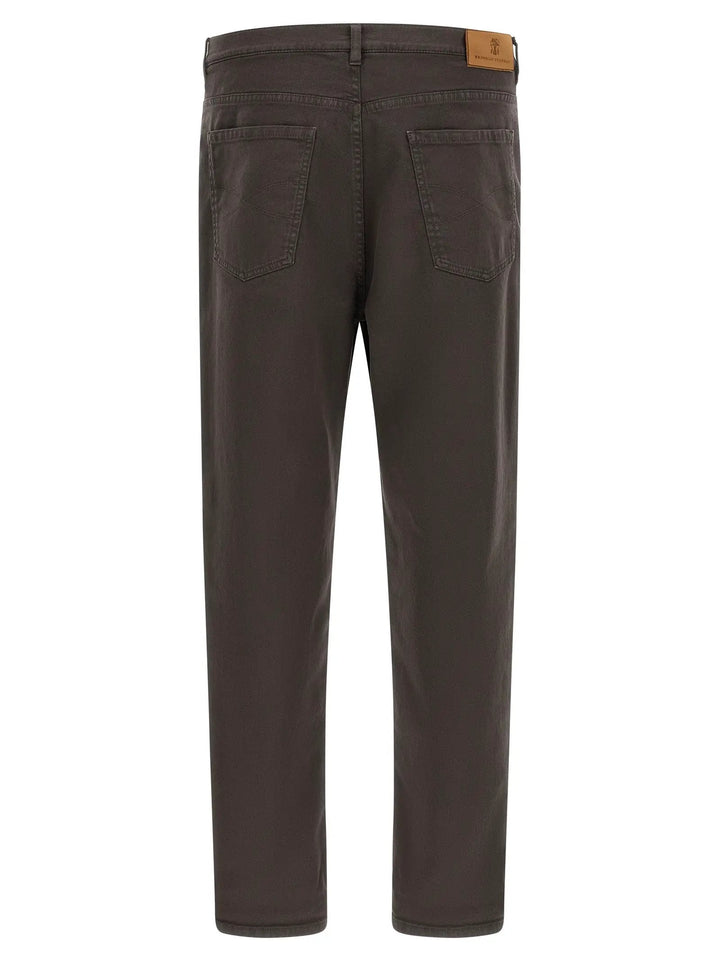 Brunello Cucinelli Sample Sale | Brunello Cucinelli Brown Cotton Straight-Leg Jeans - | Designer outlet