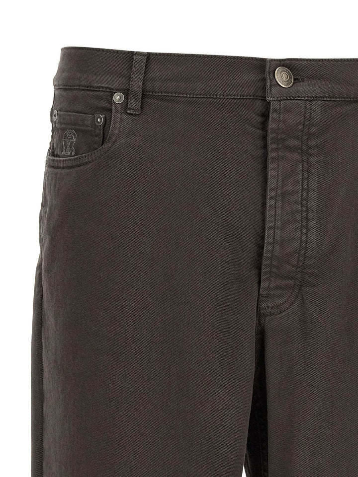 Brunello Cucinelli Sample Sale | Brunello Cucinelli Brown Cotton Straight-Leg Jeans - | Designer outlet
