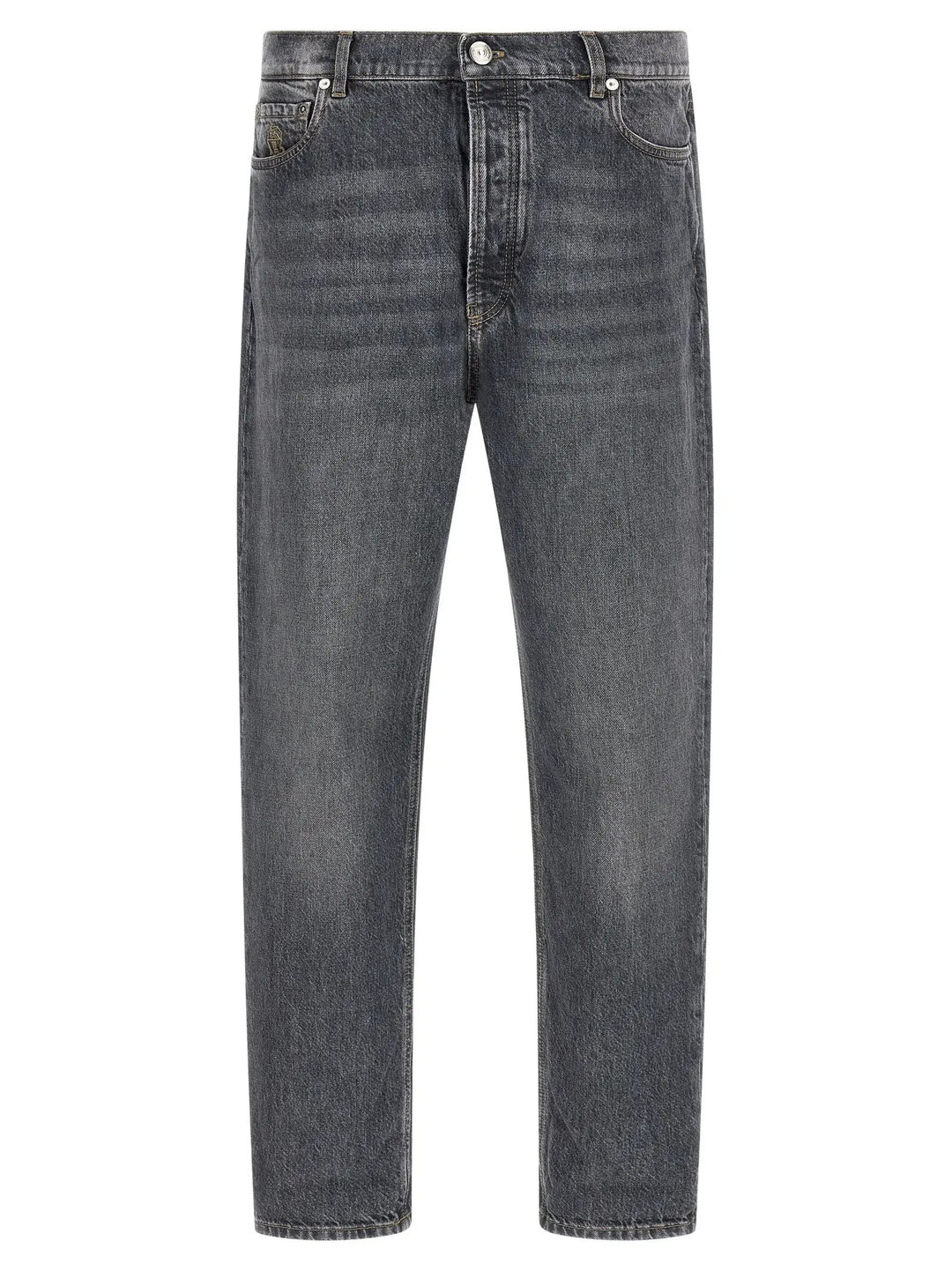 Brunello Cucinelli Sample Sale | Brunello Cucinelli Gray Cotton Straight-Leg Jeans - | Designer outlet