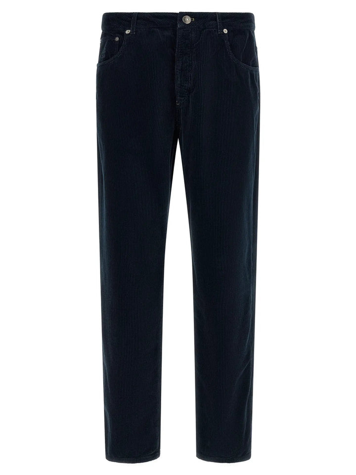 Brunello Cucinelli Sample Sale | Brunello Cucinelli Blue Cotton Casual Pants - | Designer outlet