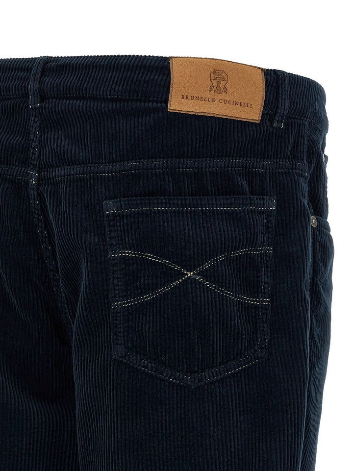 Brunello Cucinelli Sample Sale | Brunello Cucinelli Blue Cotton Casual Pants - | Designer outlet