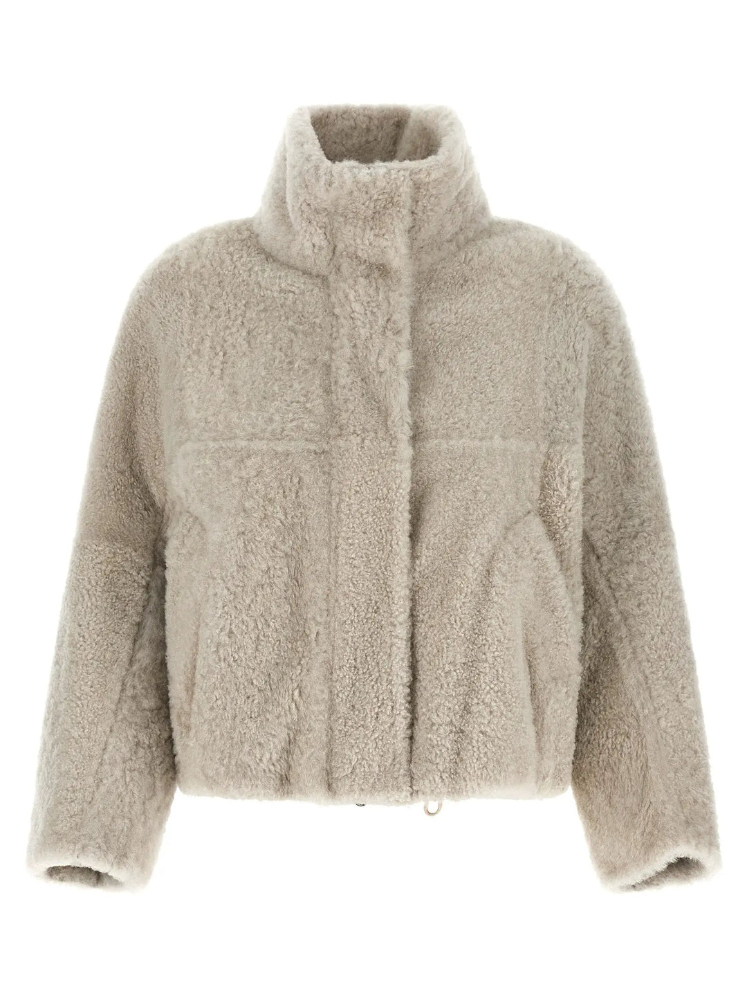 Brunello Cucinelli Sample Sale | Brunello Cucinelli Beige Lamb Leather Full-Length Jacket - | Designer outlet