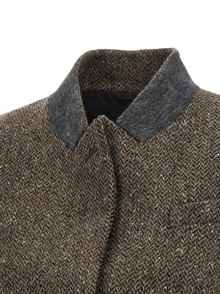 Brunello Cucinelli Sample Sale | Brunello Cucinelli Brown Virgin Wool Sleeveless Jacket - | Designer outlet