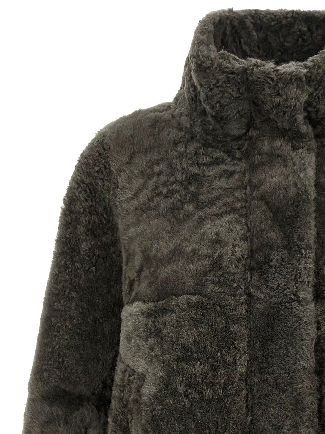 Brunello Cucinelli Sample Sale | Brunello Cucinelli Gray Lamb Leather Full-Length Jacket - | Designer outlet