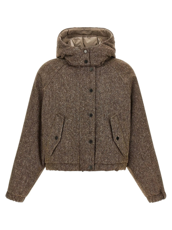 Brunello Cucinelli Sample Sale | Brunello Cucinelli Brown Virgin Wool Full-Length Jacket - | Designer outlet