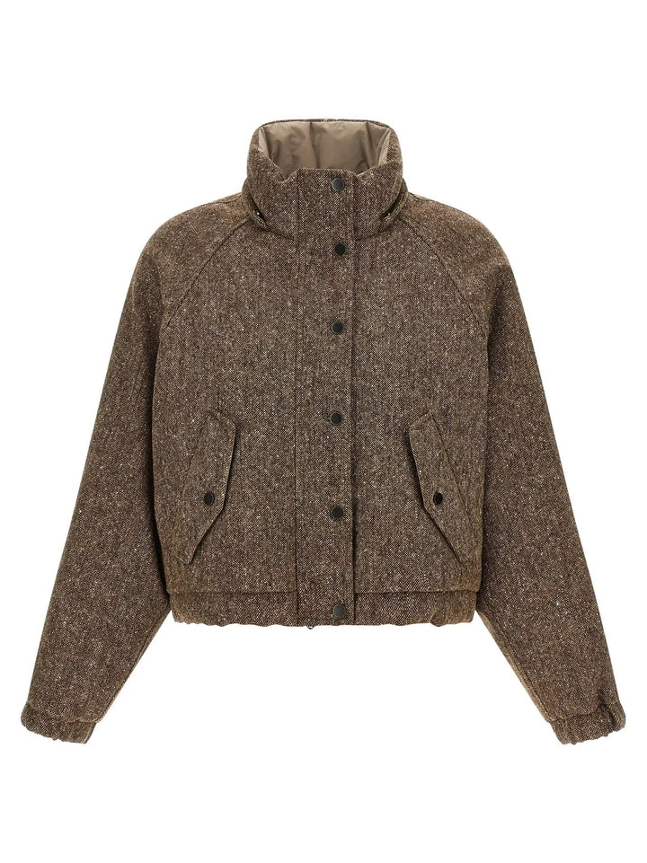 Brunello Cucinelli Sample Sale | Brunello Cucinelli Brown Virgin Wool Full-Length Jacket - | Designer outlet