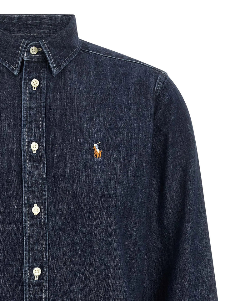 Polo Ralph Lauren Sample Sale | Polo Ralph Lauren Blue Cotton Blouse - | Designer outlet