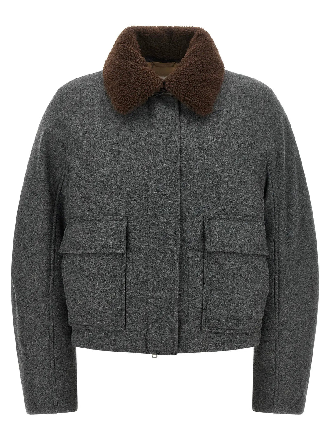 Brunello Cucinelli Sample Sale | Brunello Cucinelli Gray Virgin Wool Full-Length Jacket - | Designer outlet