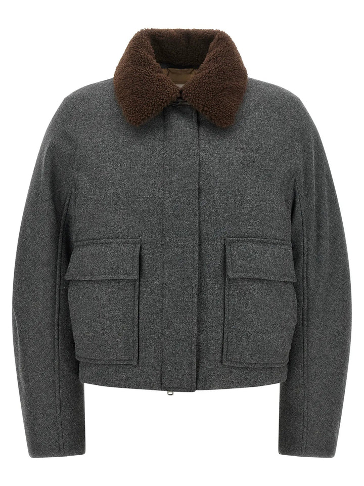 Brunello Cucinelli Sample Sale | Brunello Cucinelli Gray Virgin Wool Full-Length Jacket - | Designer outlet