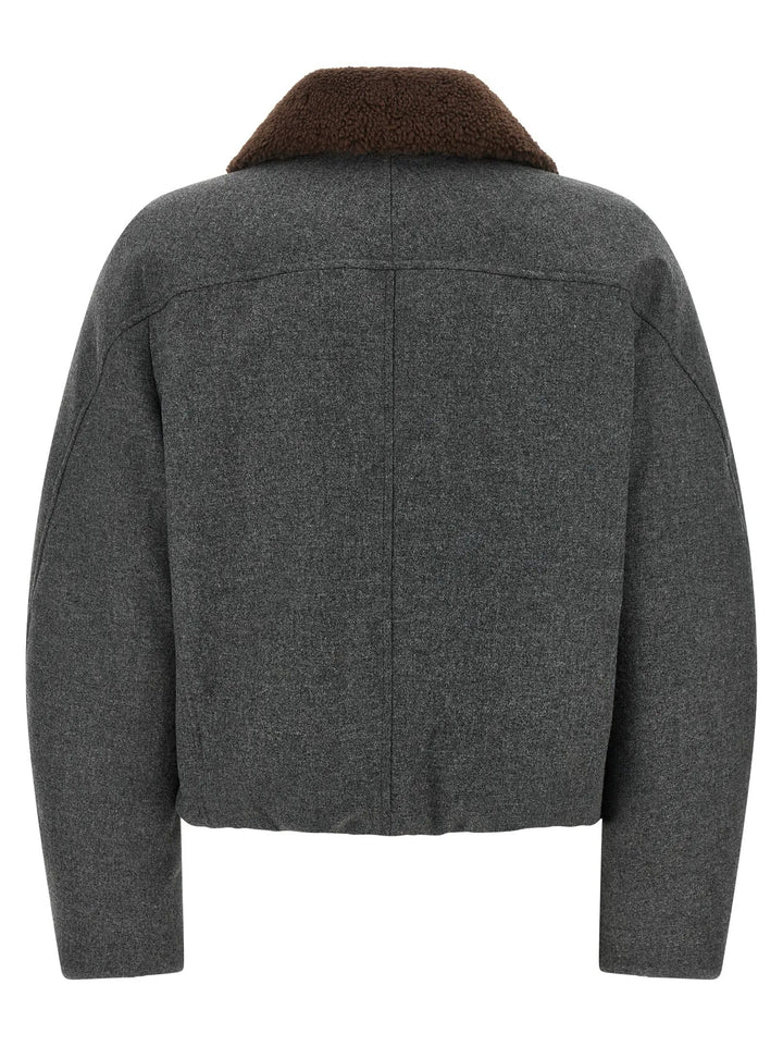 Brunello Cucinelli Sample Sale | Brunello Cucinelli Gray Virgin Wool Full-Length Jacket - | Designer outlet