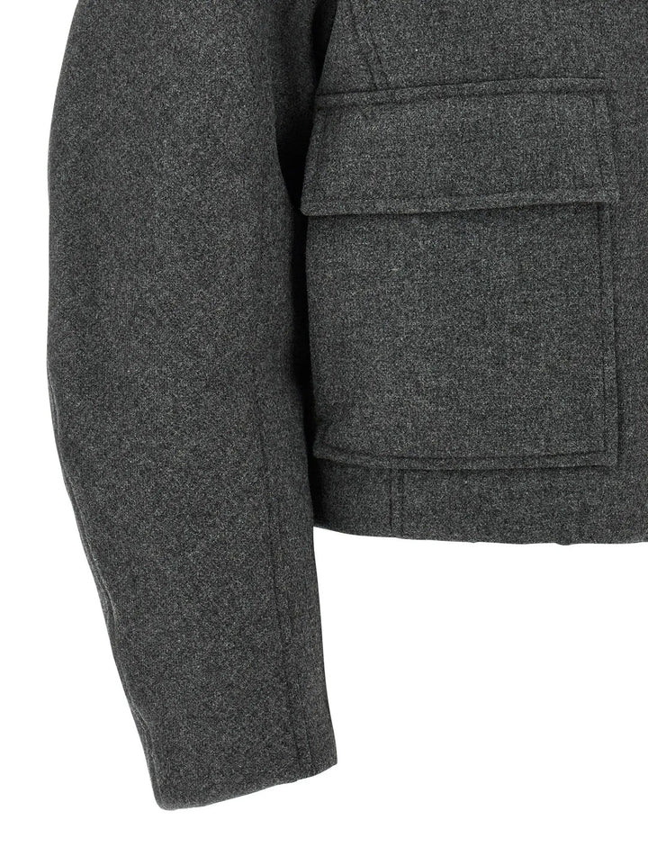 Brunello Cucinelli Sample Sale | Brunello Cucinelli Gray Virgin Wool Full-Length Jacket - | Designer outlet