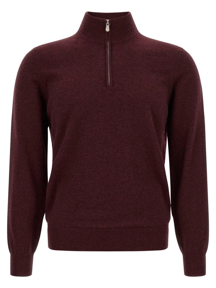 Brunello Cucinelli Sample Sale | Brunello Cucinelli Bordeaux Cashmere Cardigan - | Designer outlet
