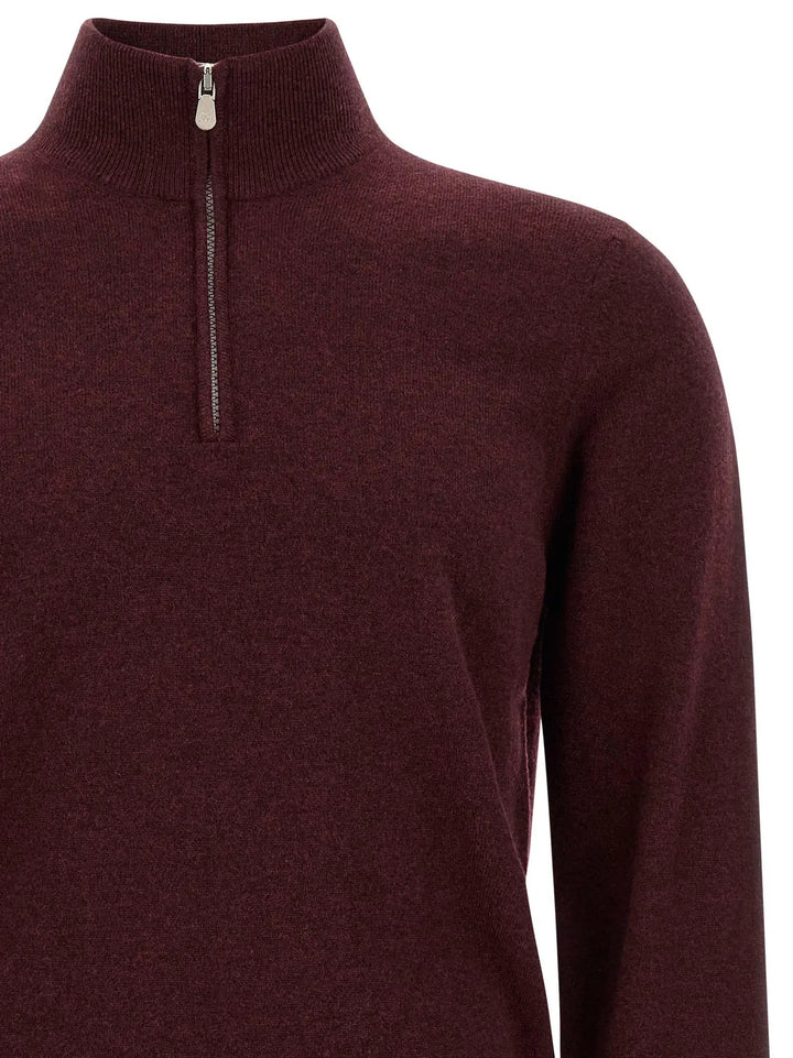 Brunello Cucinelli Sample Sale | Brunello Cucinelli Bordeaux Cashmere Cardigan - | Designer outlet