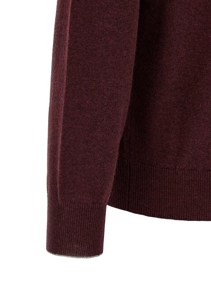 Brunello Cucinelli Sample Sale | Brunello Cucinelli Bordeaux Cashmere Cardigan - | Designer outlet