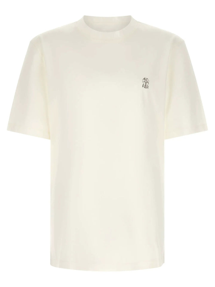Brunello Cucinelli Sample Sale | Brunello Cucinelli White Cotton T-Shirt - | Designer outlet