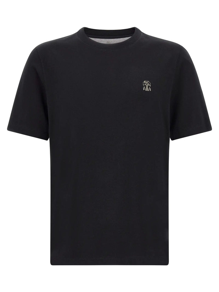 Brunello Cucinelli Sample Sale | Brunello Cucinelli Black Cotton T-Shirt - | Designer outlet