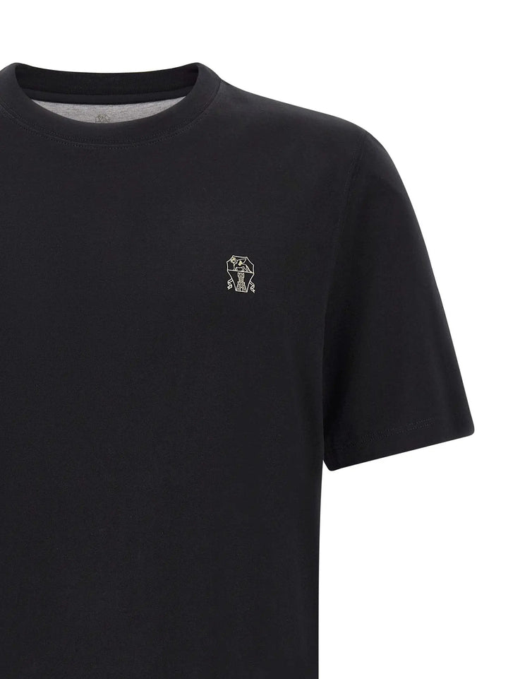 Brunello Cucinelli Sample Sale | Brunello Cucinelli Black Cotton T-Shirt - | Designer outlet
