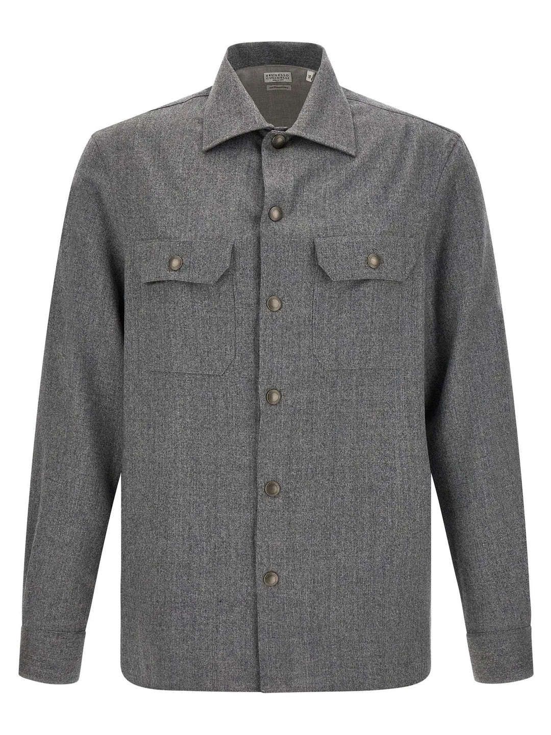 Brunello Cucinelli Sample Sale | Brunello Cucinelli Gray Virgin Wool Blouse - | Designer outlet