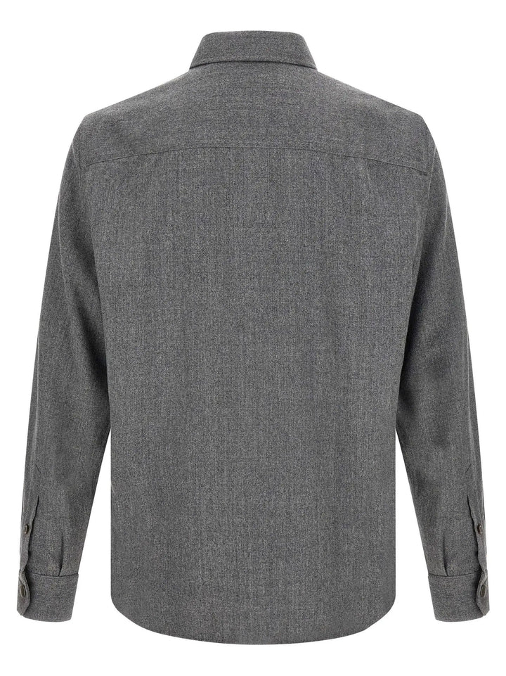 Brunello Cucinelli Sample Sale | Brunello Cucinelli Gray Virgin Wool Blouse - | Designer outlet
