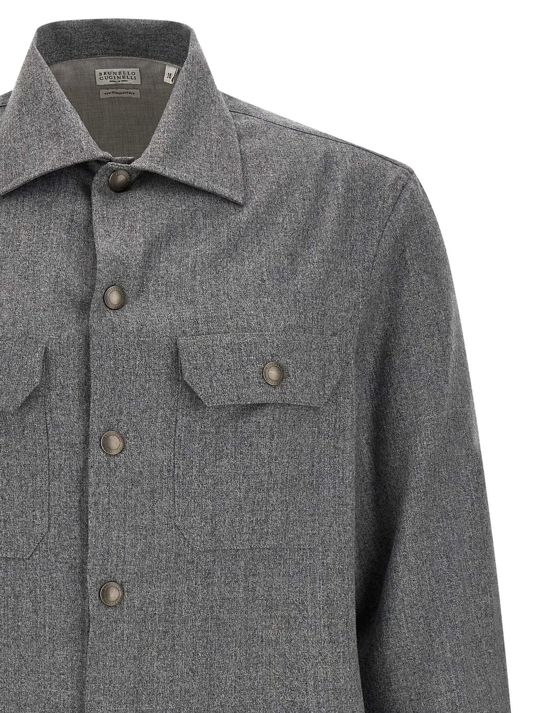 Brunello Cucinelli Sample Sale | Brunello Cucinelli Gray Virgin Wool Blouse - | Designer outlet