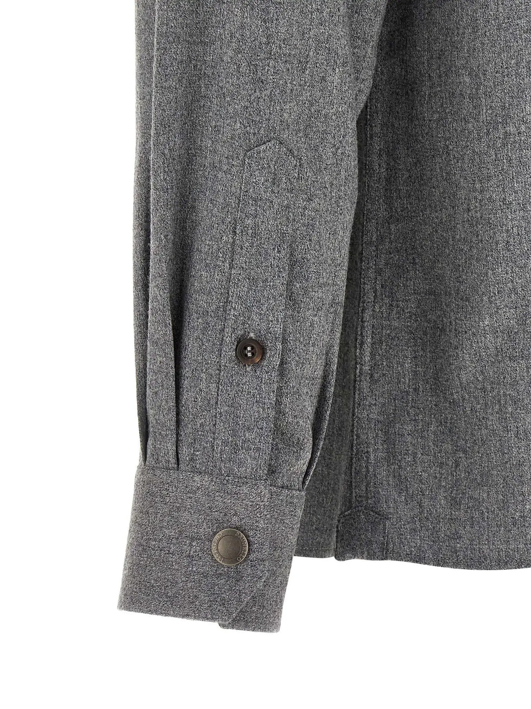 Brunello Cucinelli Sample Sale | Brunello Cucinelli Gray Virgin Wool Blouse - | Designer outlet