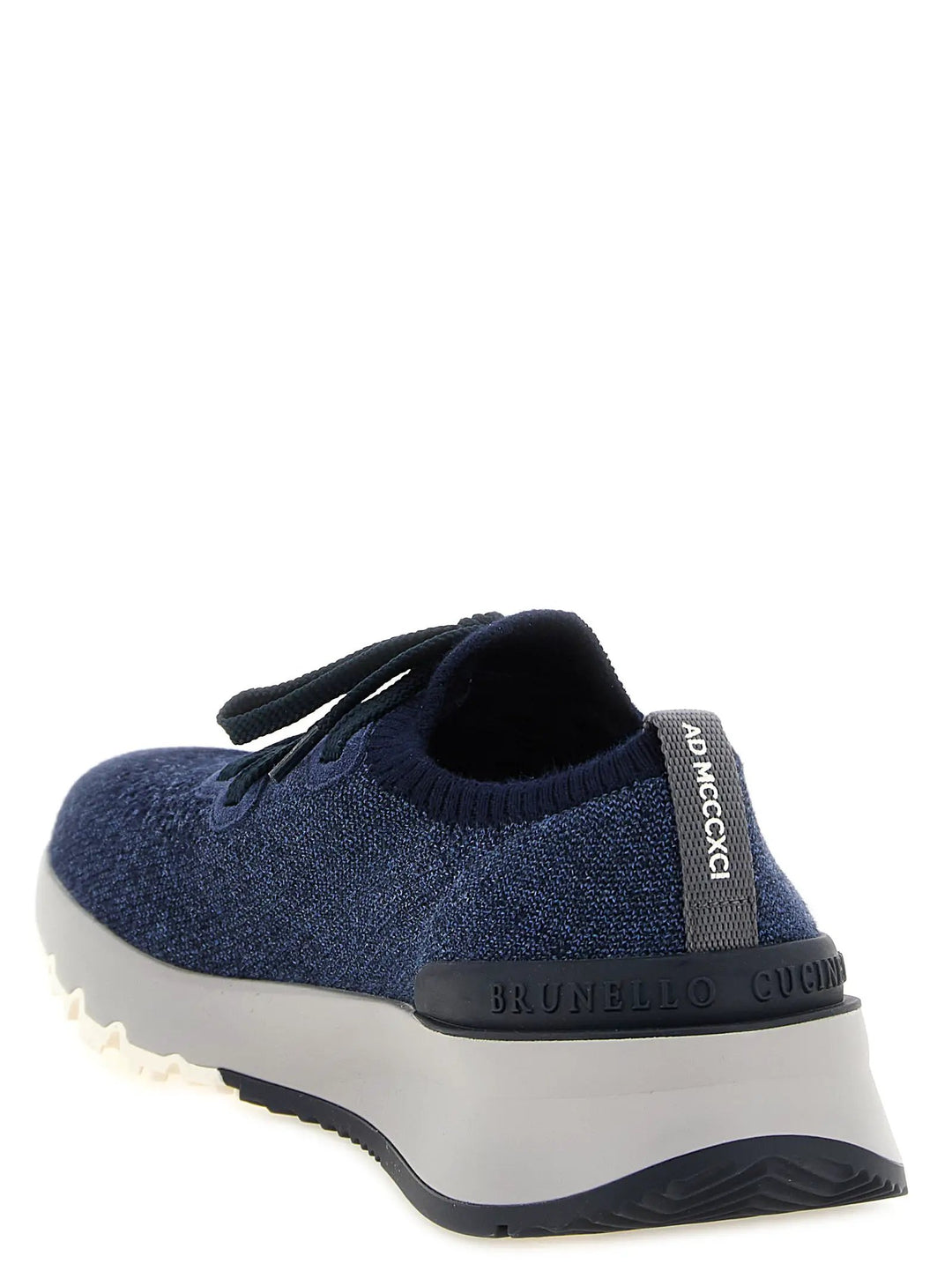Brunello Cucinelli Sample Sale | Brunello Cucinelli Blue Cotton Athletic Sneakers - | Designer outlet
