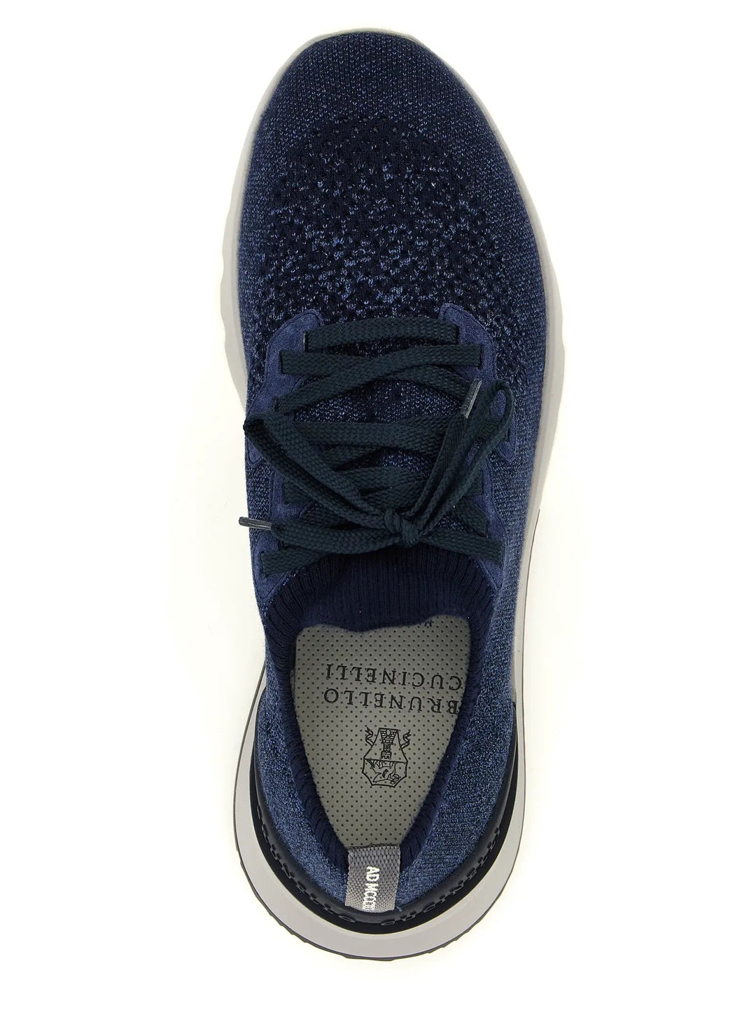 Brunello Cucinelli Sample Sale | Brunello Cucinelli Blue Cotton Athletic Sneakers - | Designer outlet