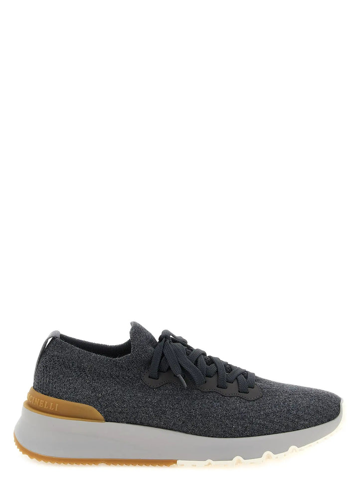 Brunello Cucinelli Sample Sale | Brunello Cucinelli Gray Cotton Athletic Sneakers - | Designer outlet