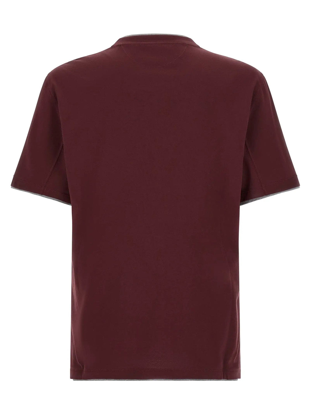 Brunello Cucinelli Sample Sale | Brunello Cucinelli Bordeaux Cotton T-Shirt - | Designer outlet