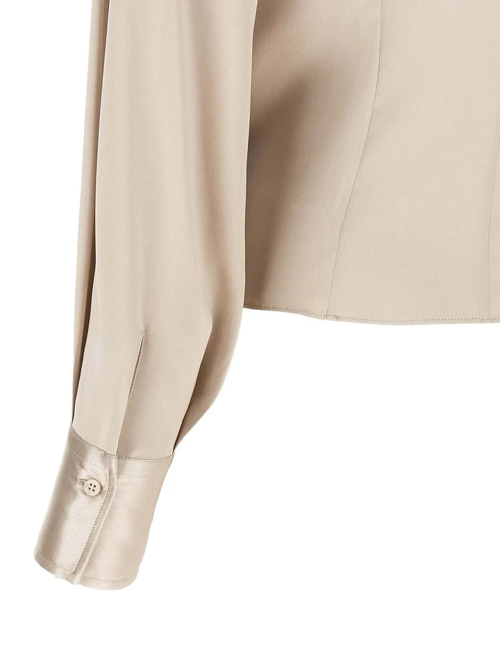 Brunello Cucinelli Sample Sale | Brunello Cucinelli Beige Silk Blouse - | Designer outlet