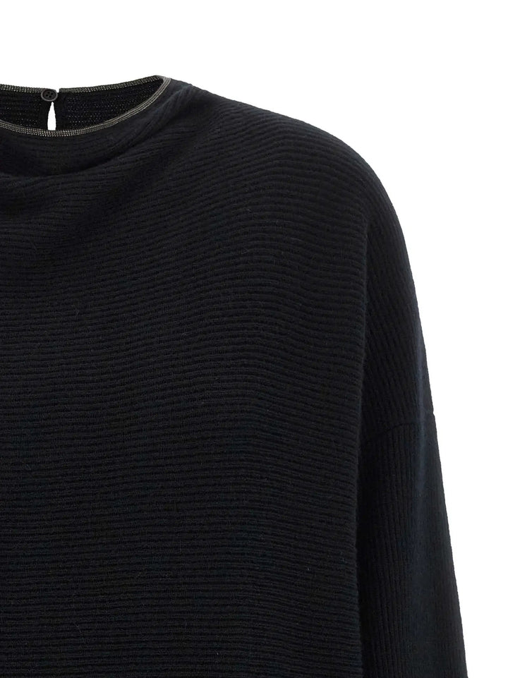 Brunello Cucinelli Sample Sale | Brunello Cucinelli Black Virgin Wool Short Dress - | Designer outlet