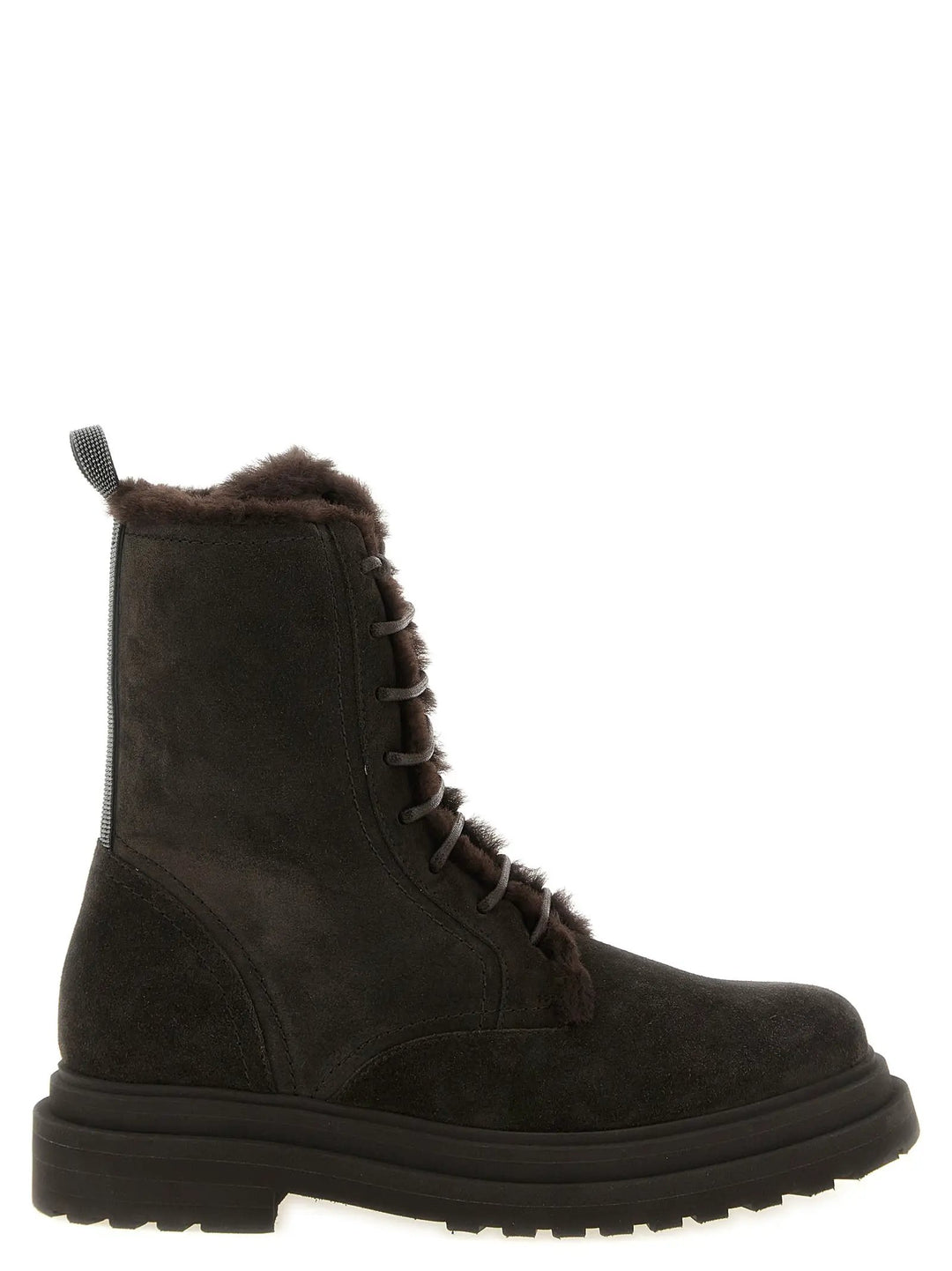 Brunello Cucinelli Sample Sale | Brunello Cucinelli Brown Calfskin Lace-Up Boots - | Designer outlet