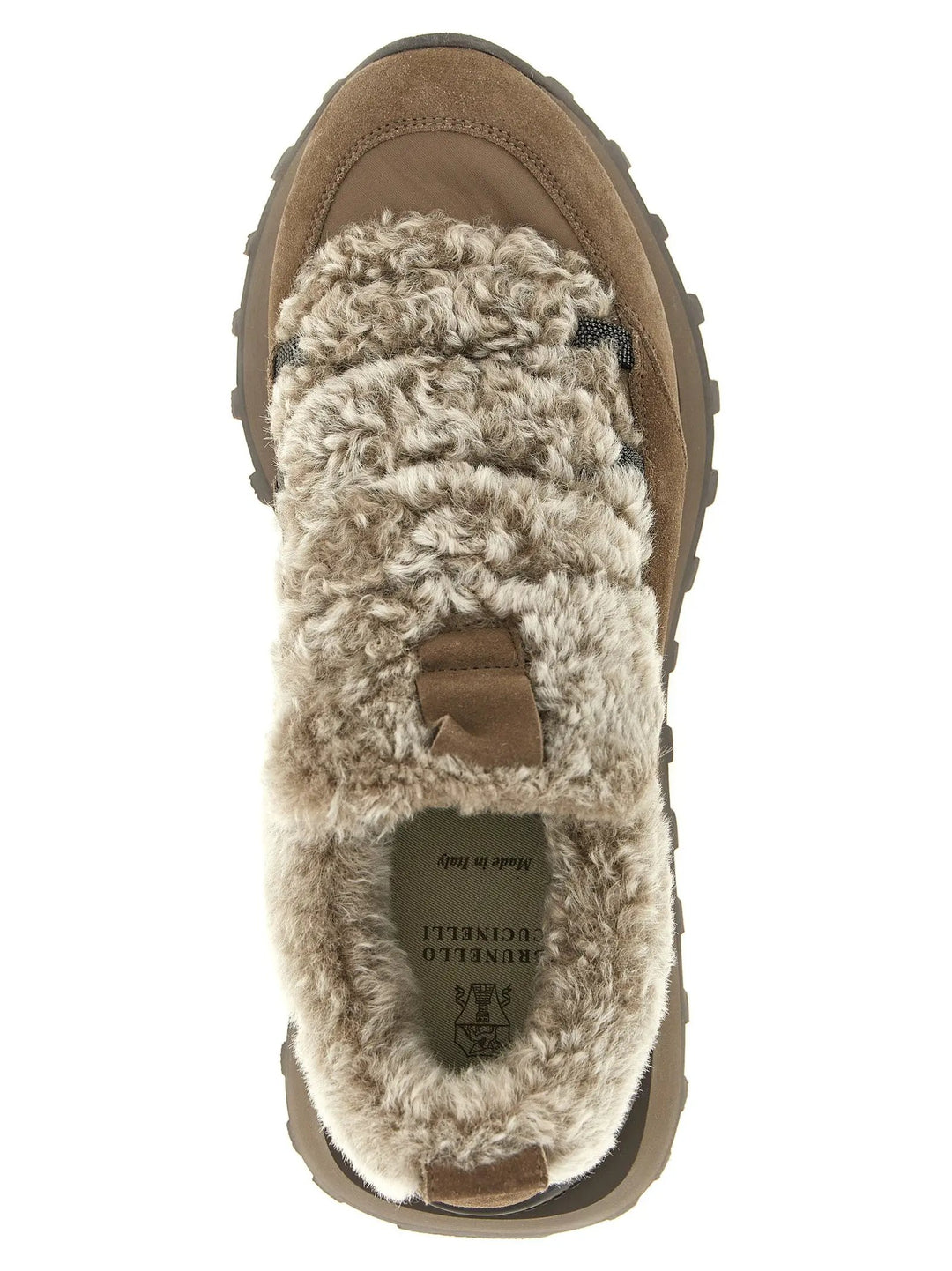 Brunello Cucinelli Sample Sale | Brunello Cucinelli Brown Calfskin Chunky Sneakers - | Designer outlet