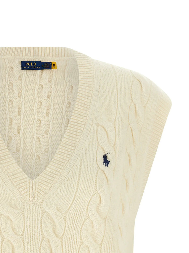 Polo Ralph Lauren Sample Sale | Polo Ralph Lauren White Wool Sleeveless Jacket - | Designer outlet