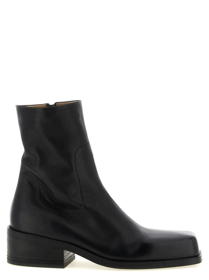 Marsell Sample Sale | Marsell Black Calfskin Ankle Boots - | Designer outlet