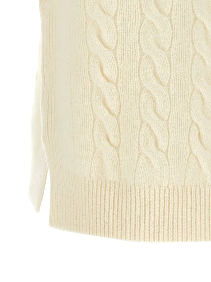 Polo Ralph Lauren Sample Sale | Polo Ralph Lauren White Wool Sleeveless Jacket - | Designer outlet