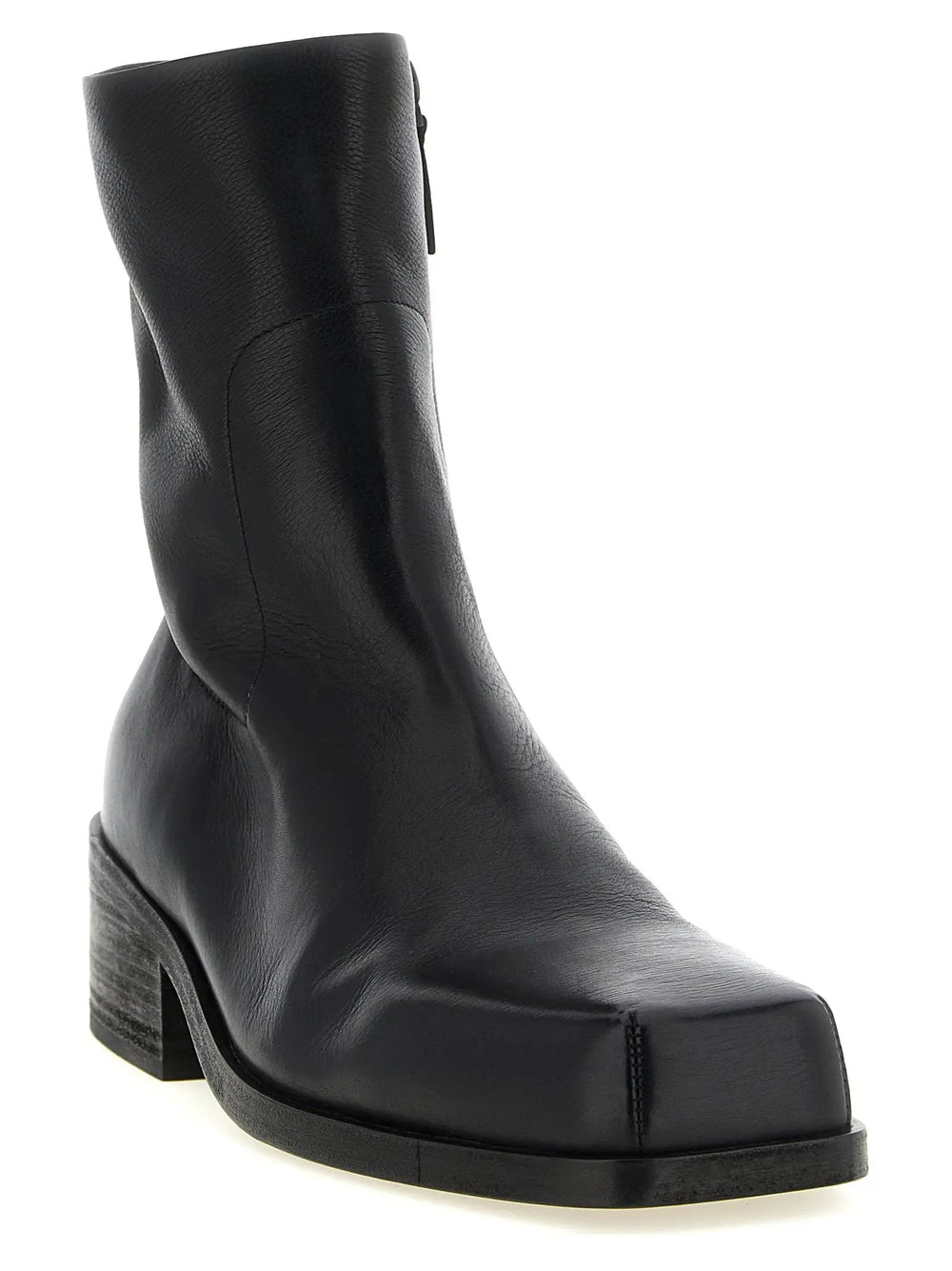 Marsell Sample Sale | Marsell Black Calfskin Ankle Boots - | Designer outlet