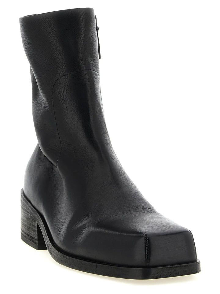 Marsell Sample Sale | Marsell Black Calfskin Ankle Boots - | Designer outlet