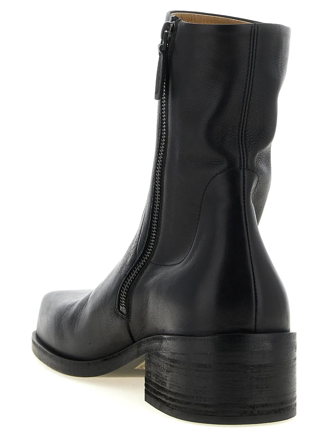 Marsell Sample Sale | Marsell Black Calfskin Ankle Boots - | Designer outlet
