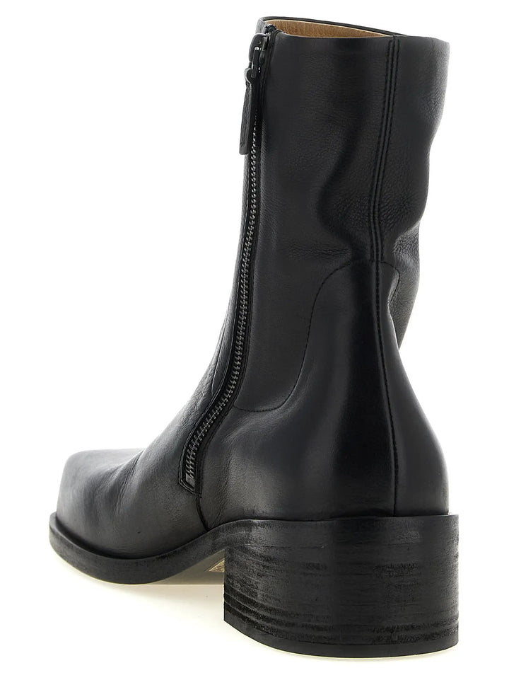 Marsell Sample Sale | Marsell Black Calfskin Ankle Boots - | Designer outlet