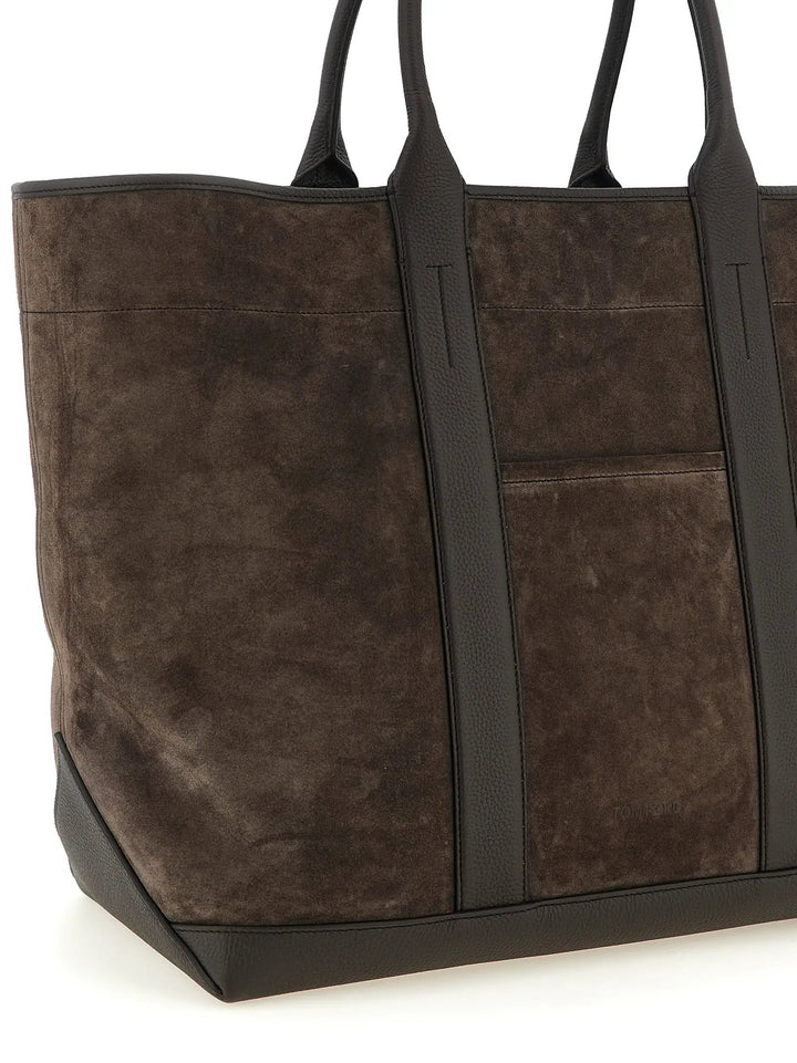 Tom Ford Sample Sale | Tom Ford Brown Calfskin Tote Bag - | Designer outlet
