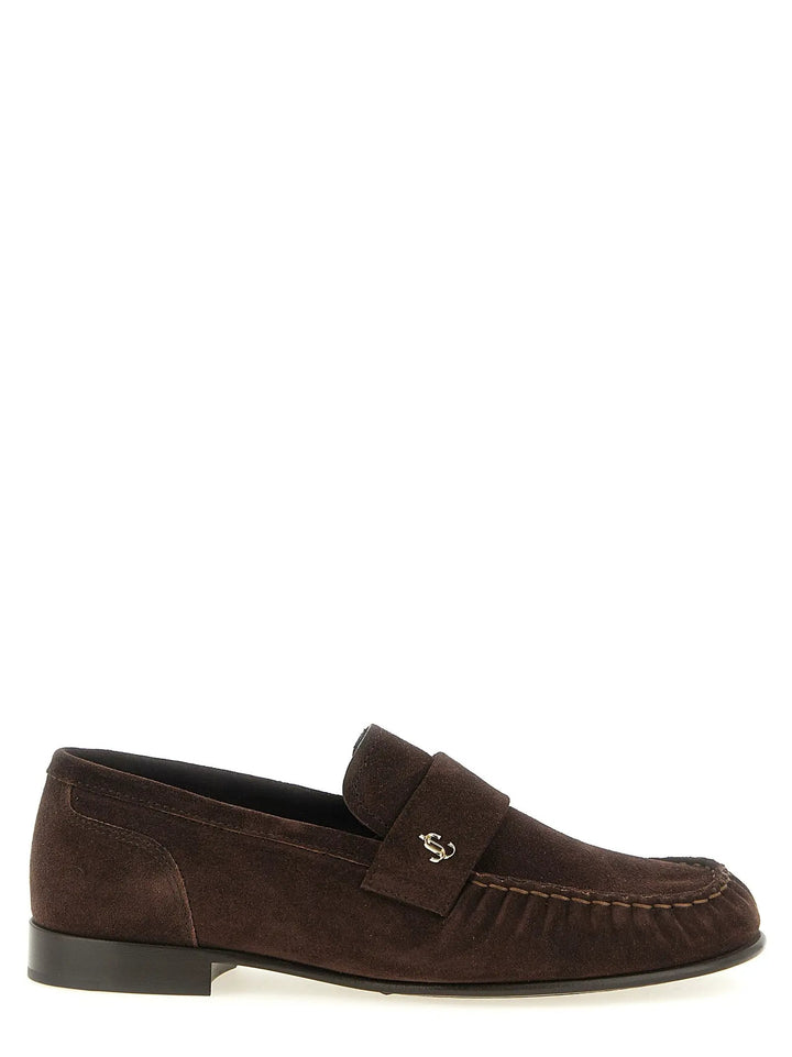 Jimmy Choo Sample Sale | Jimmy Choo Brown Leather Slip-On Loafers - | Designer outlet