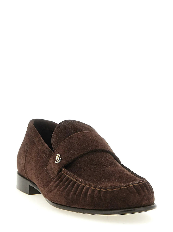 Jimmy Choo Sample Sale | Jimmy Choo Brown Leather Slip-On Loafers - | Designer outlet