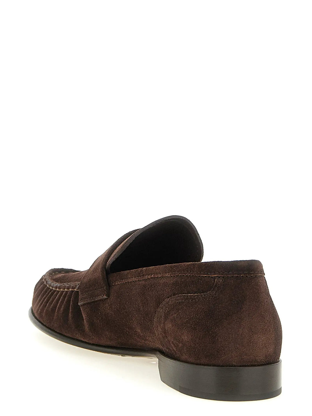 Jimmy Choo Sample Sale | Jimmy Choo Brown Leather Slip-On Loafers - | Designer outlet