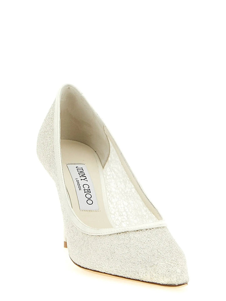 Jimmy Choo Sample Sale | Jimmy Choo White Tencel High Heel Pumps - | Designer outlet