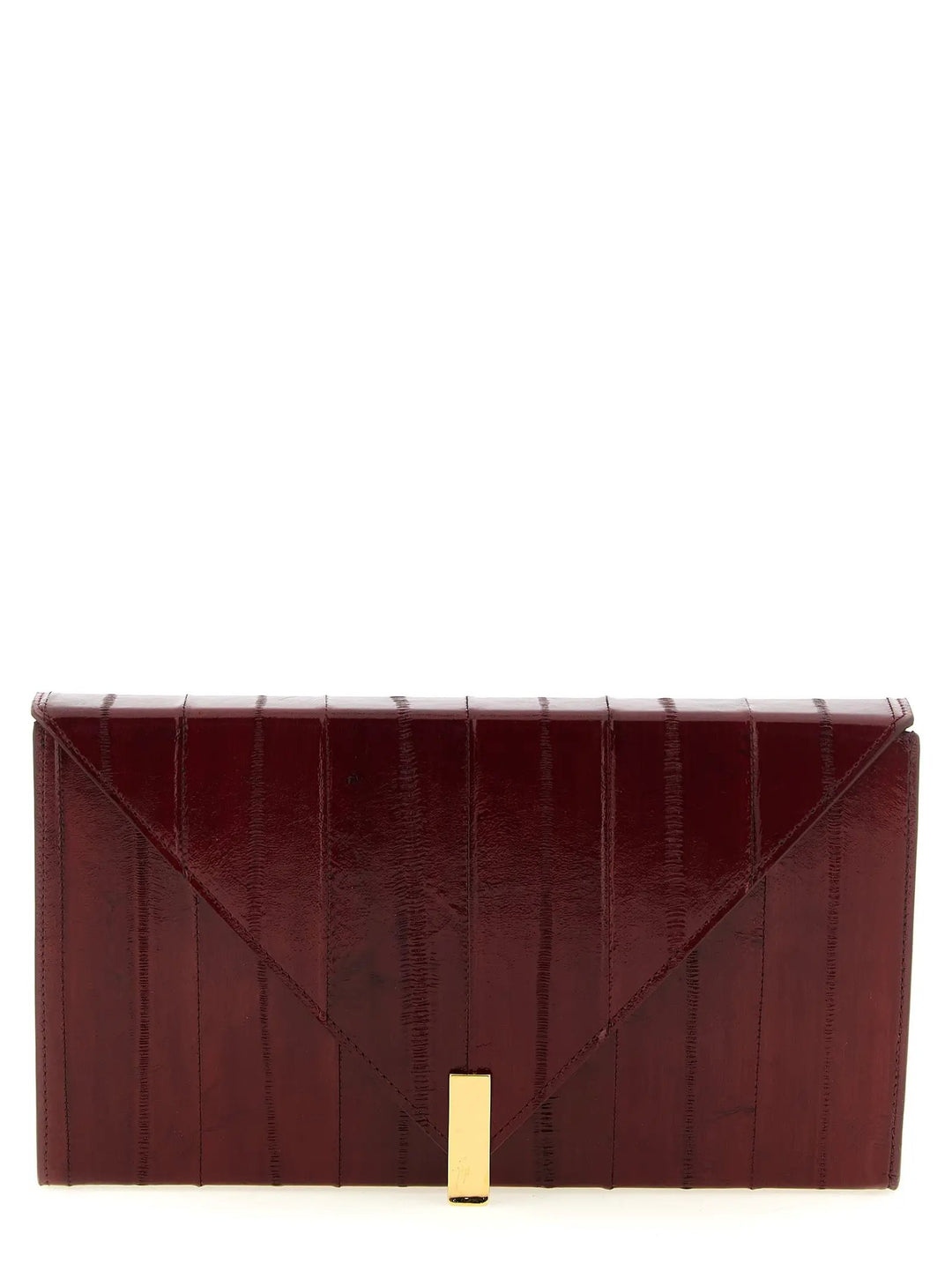 Giuseppe Zanotti Sample Sale | Giuseppe Zanotti Bordeaux Leather Clutch Bag - | Designer outlet